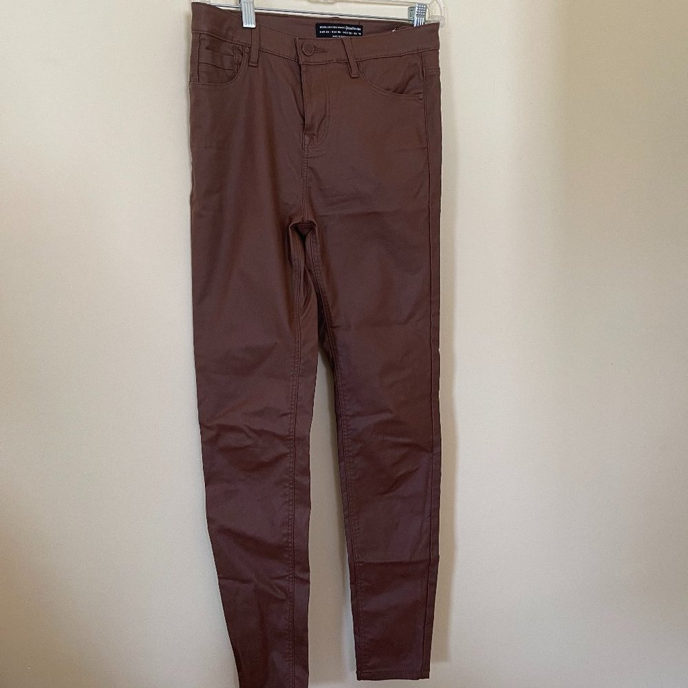 STRADIVARIUS CONGAC SIZE 6 PANTS LEATHER LOOK